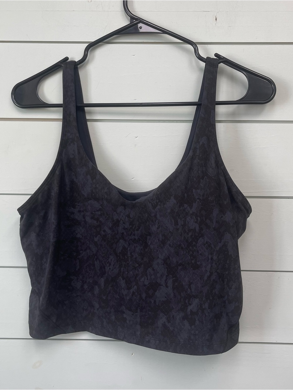 Lululemon align tank top snakeskin pattern black women's size 12